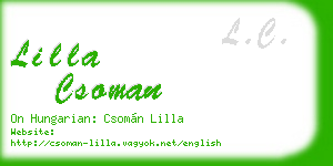 lilla csoman business card